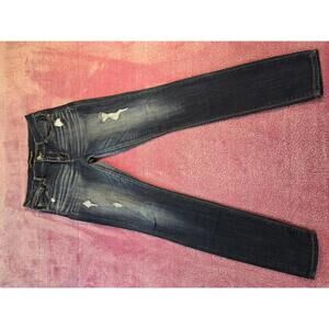 Express Distressed Straight leg jeans size 6r